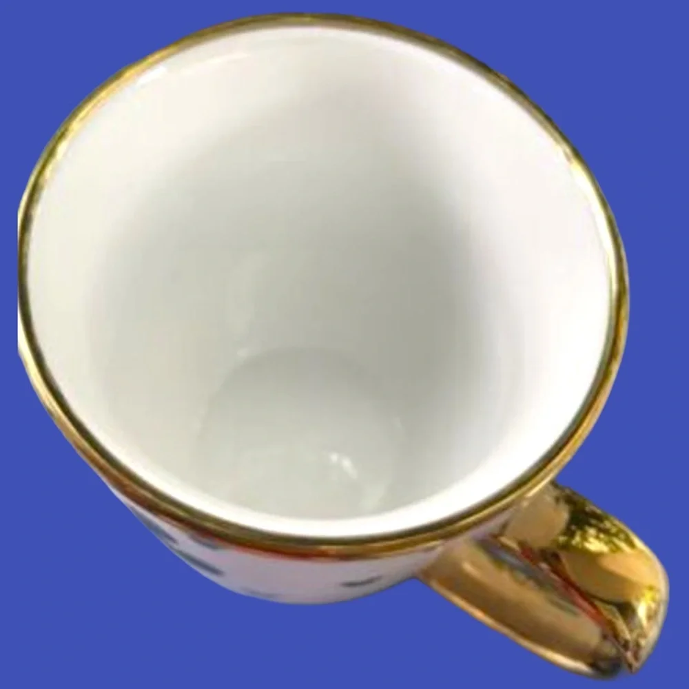 Disney Mickey Mouse Fancy Gold Coffee Mug With Miniature Mickey Heads. NWT. - Picture 3 of 7